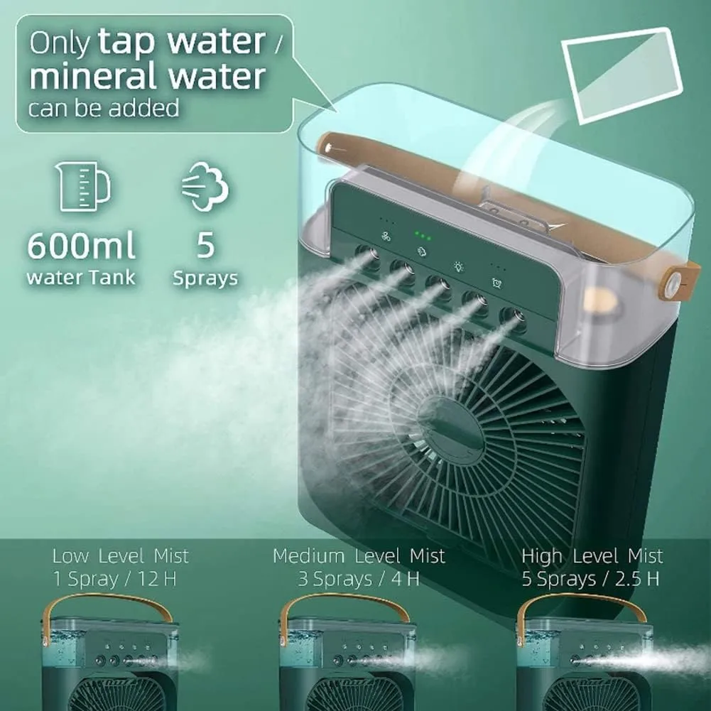 10W Portable Usb Conditioner With Humidifier And Cooling Fan R01-Af591