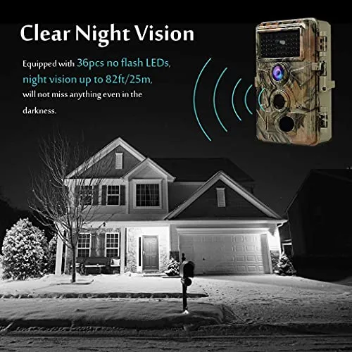 2-Pack No Glow Trail Game Deer Cameras Night Vision 24MP 1296P H.264 Video Motion Activated 0.1S Trigger Time Waterproof for Outdoor Wildlife Hunting and Home Security Surveillance Photo Video Model