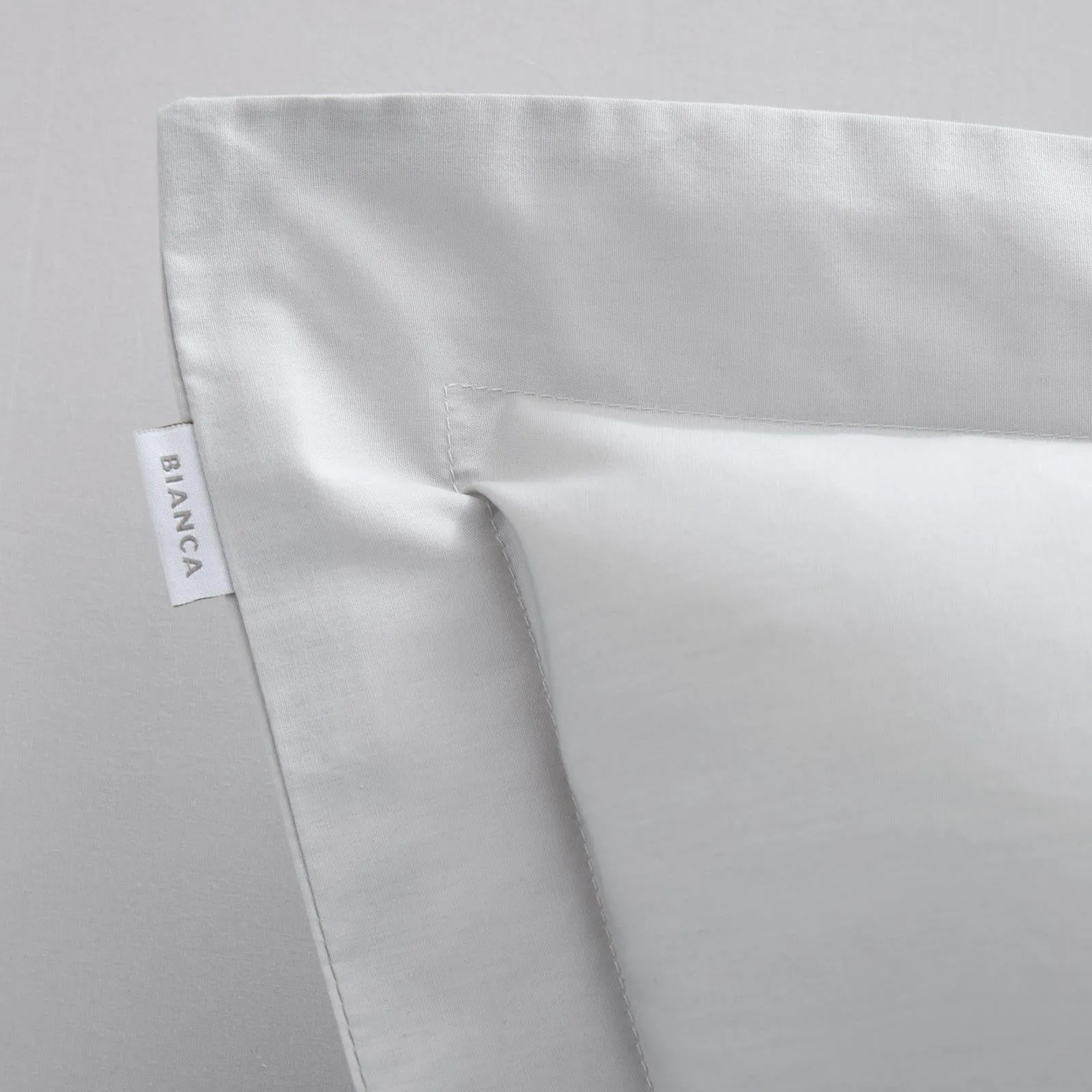 200TC Cotton Percale Oxford Pillowcases Grey