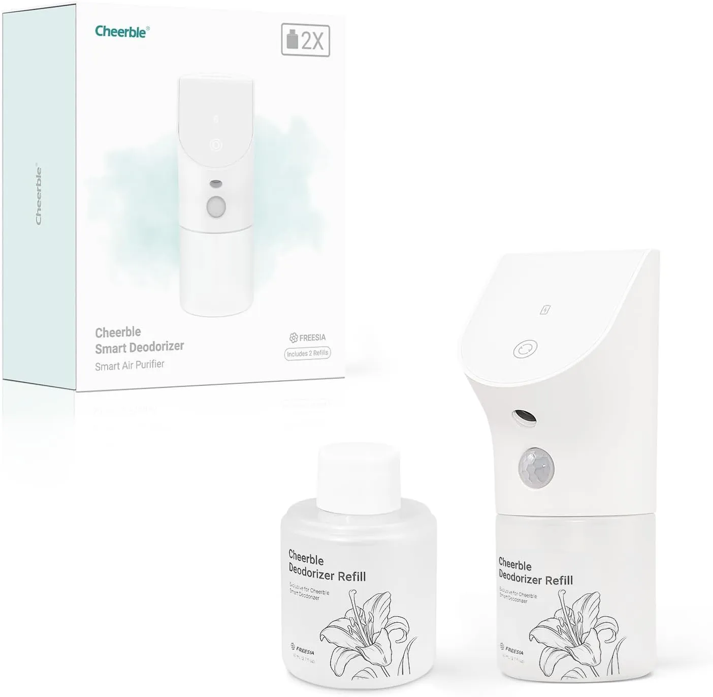 [2024 Upgraded] Cheerble Cat Litter Smart Deodorizer, with PIR Sensing System and 3 Smart Modes, Combats Cat Odors and Neutralizes Smells by Active Enzyme Mist, Suit for Most Cat Litter Boxes, USB-C