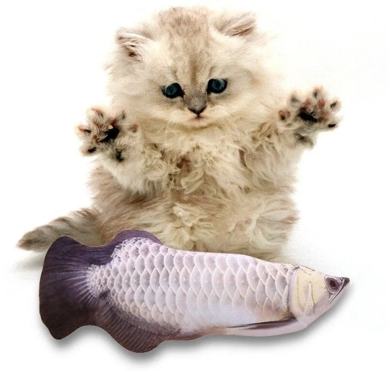 3D Fish Shape Interactive Cat Toy