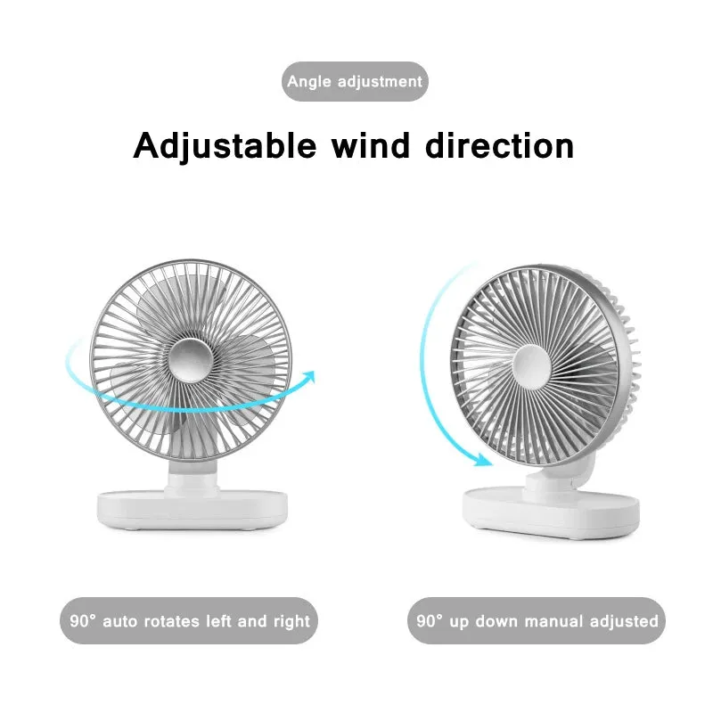 4000mAh Rechargeable Air Cooling Ventilator Electric USB Auto Rotation