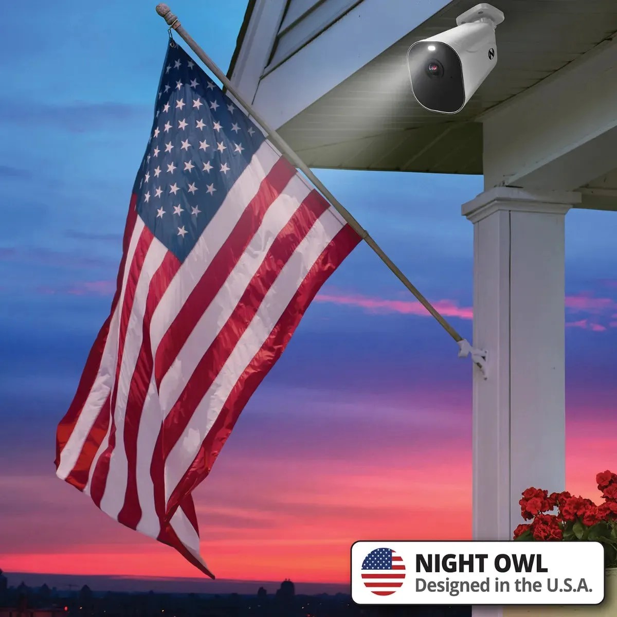 Add On Wire Free Battery 1080p Spotlight Camera with 2-Way Audio - White