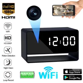 Alarm Clock Home Surveillance Security Camera HD Video CCTV