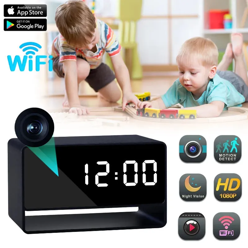 Alarm Clock Home Surveillance Security Camera HD Video CCTV