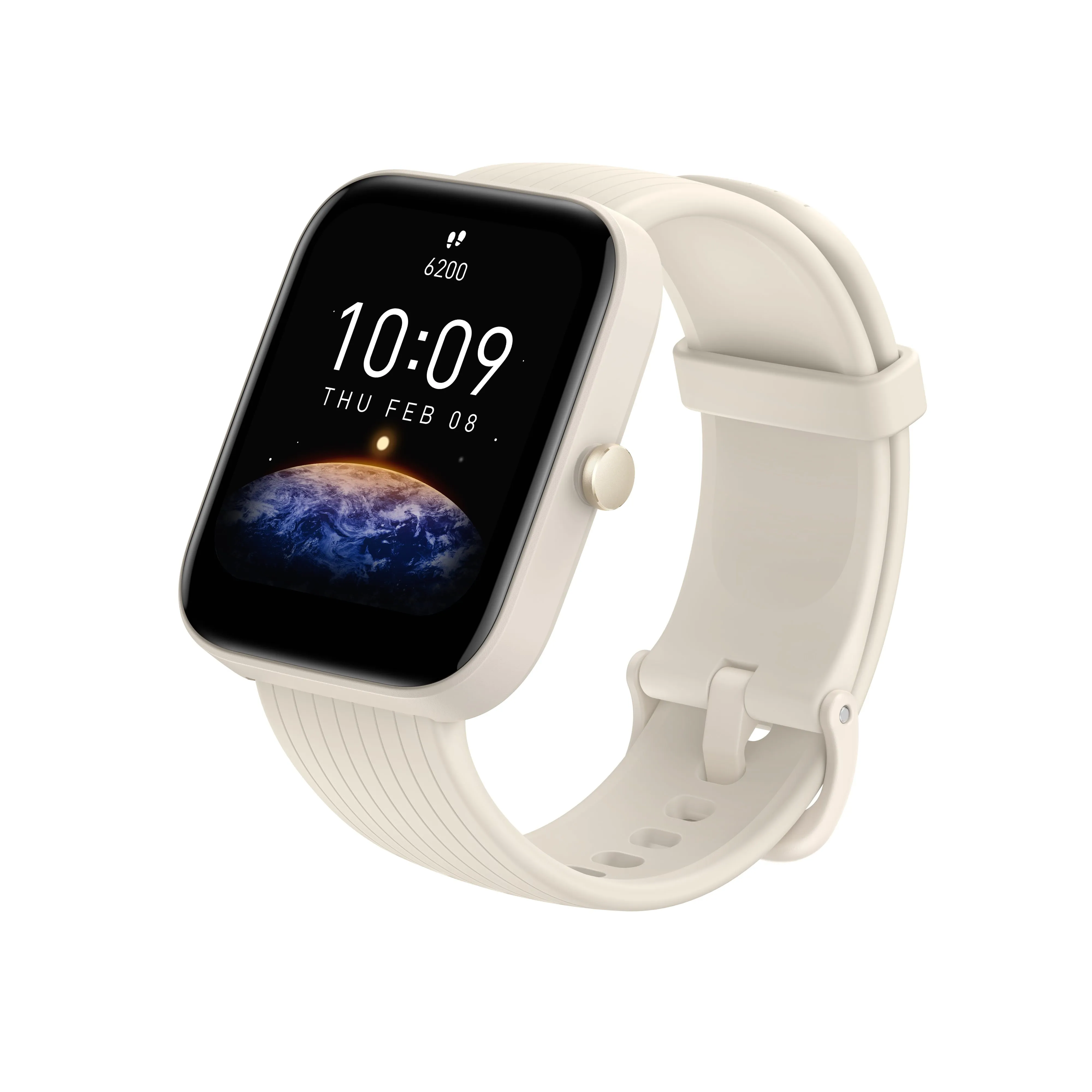 Amazfit Bip 3 Pro Smart Watch: Android & iOS - 4 Satellite Positioning Systems-1.69" Color Display-14-Day Battery Life - 60  Sports Modes-Blood Oxygen Heart Rate Monitor-Water-Resistant, Cream