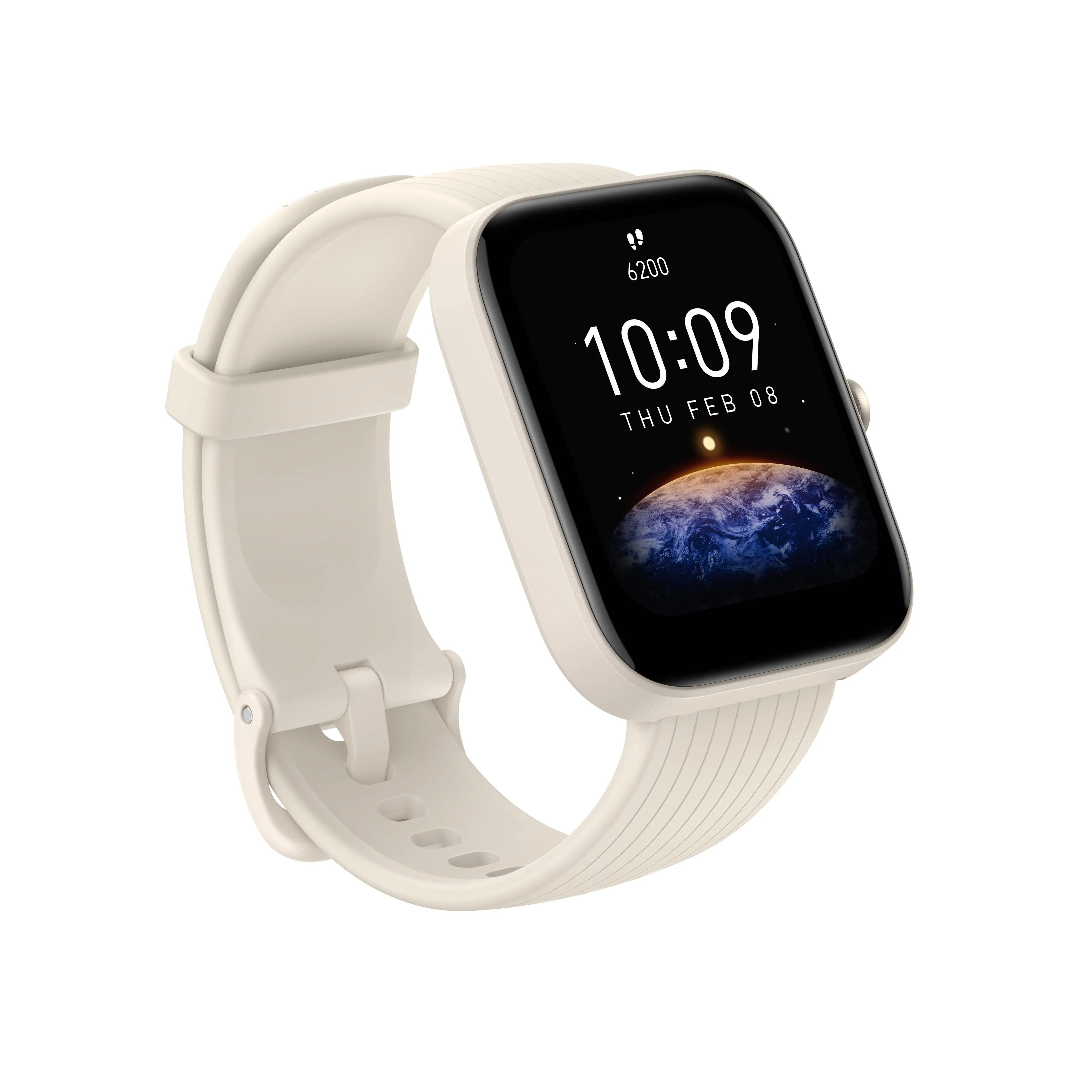 Amazfit Bip 3 Pro Smart Watch: Android & iOS - 4 Satellite Positioning Systems-1.69" Color Display-14-Day Battery Life - 60  Sports Modes-Blood Oxygen Heart Rate Monitor-Water-Resistant, Cream