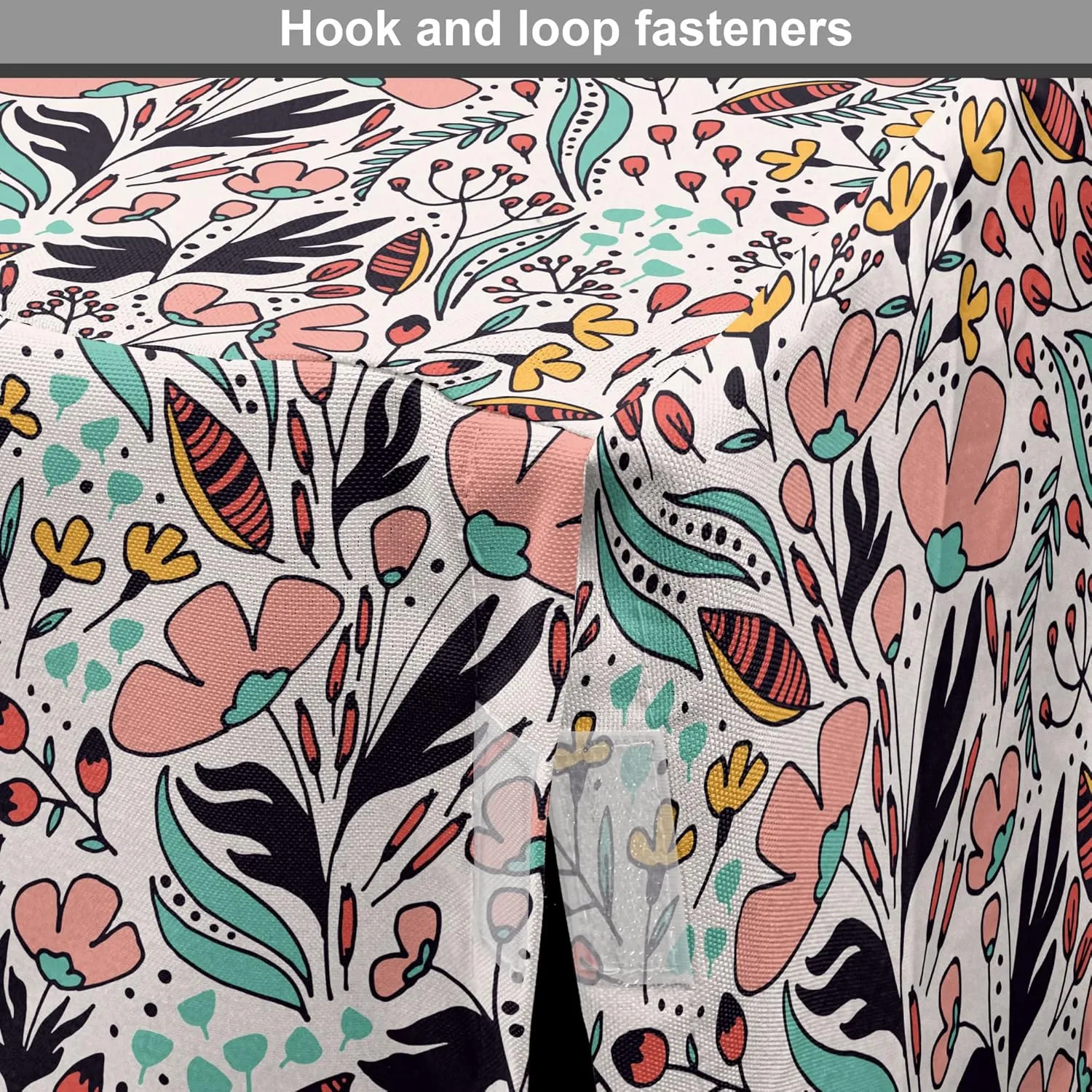 Ambesonne Wildflower Dog Crate Cover, Colorful Romantic Spring Buds Flowers and Leaves Repetition, Easy to Use Pet Kennel Cover for Medium Large Dogs, 42 Inch, Blush Salmon