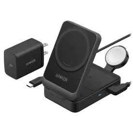 Anker MagGo 3-in-1 Wireless Charging Station Black