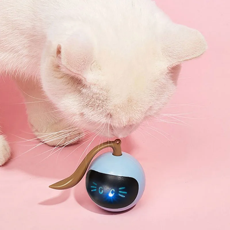 Automatic Smart Cat USB Interactive Electric Jumping Ball Self Rotating