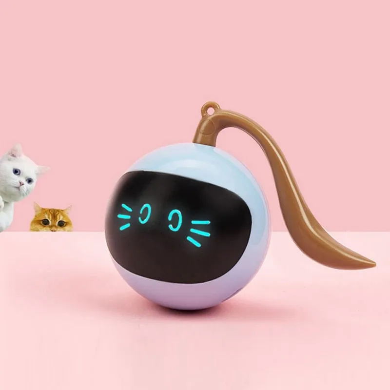 Automatic Smart Cat USB Interactive Electric Jumping Ball Self Rotating