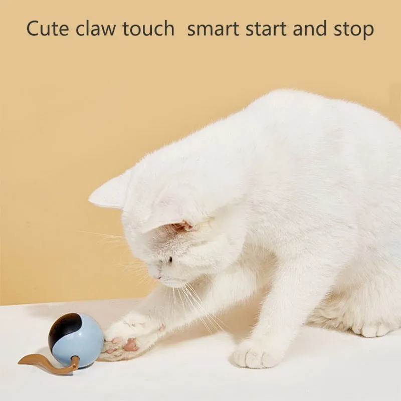 Automatic Smart Cat USB Interactive Electric Jumping Ball Self Rotating