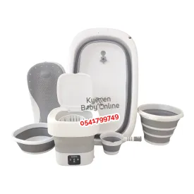 Baby Foldable Bath Tub Set With Mini Washing Machine