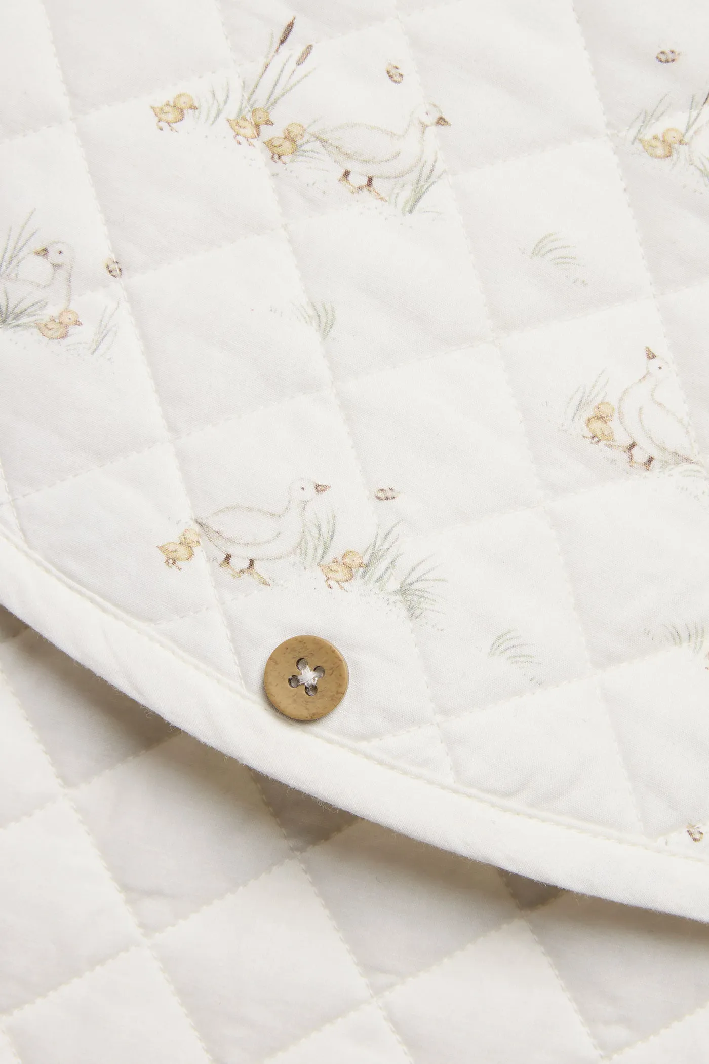 Baby white quilted changing mat