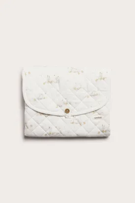 Baby white quilted changing mat