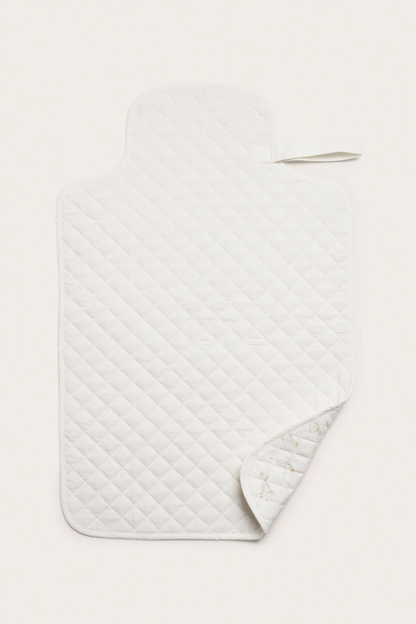 Baby white quilted changing mat
