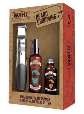 Beard Trimmer, Beard Oil & Beard Wash Grooming Kit