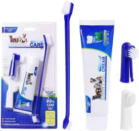 Best Dog Toothbrush & Toothpaste Kit for German Wirehaired Pointer and Other Sporting Dogs Dogs - Natural Ingredients Reduce Plaque, Whiten Teeth, Freshen Breath