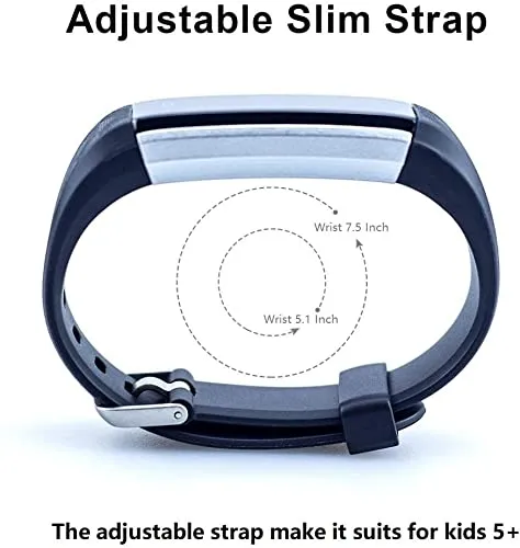 BIGGERFIVE Kids Fitness Tracker Watch for Girls Boys, Waterproof Slim Activity Tracker with Pedometer, Calorie Counter, Sleep Monitor, Silent Alarm Clock Blue/Green