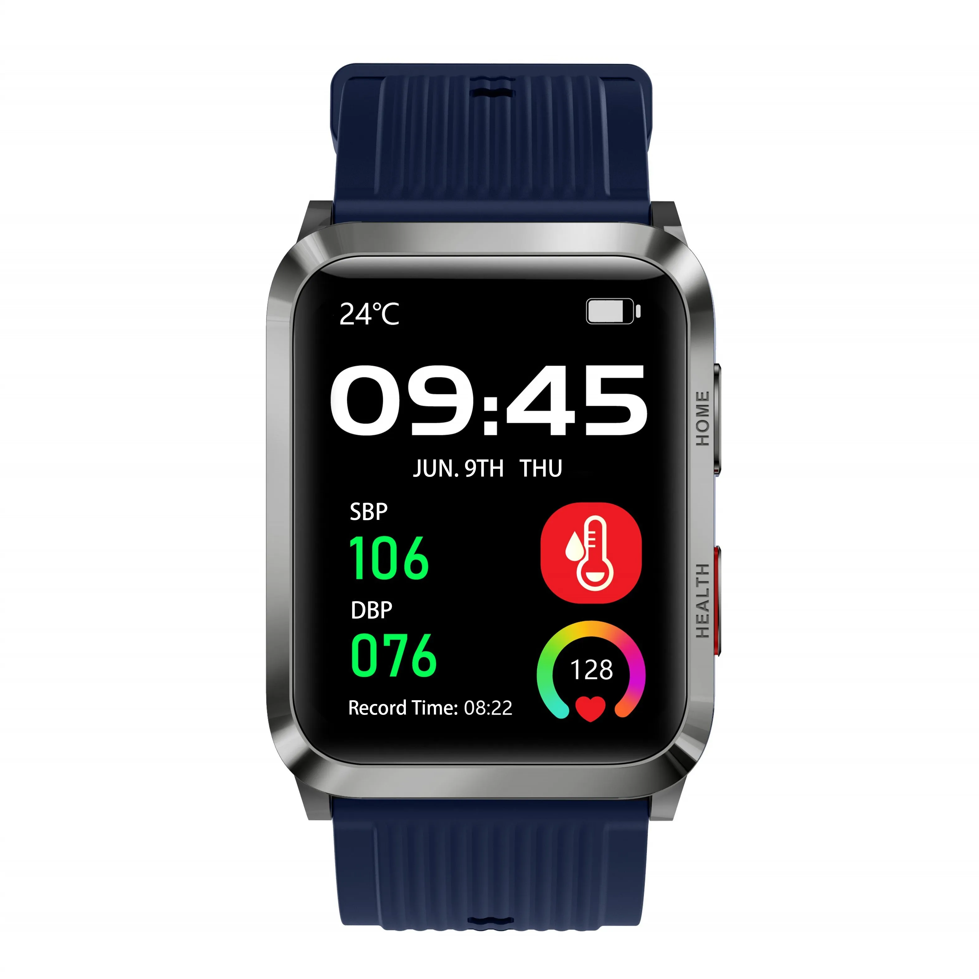 BP Doctor Med 7.4.0  Rectangular Dial Wearable Blood Pressure Smartwatch