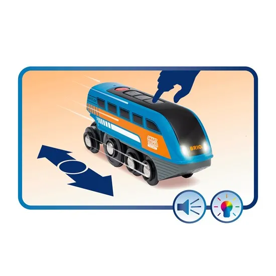 BRIO Smart Tech Record & Play Engine With Sound And Light Toy Train 3yrs 