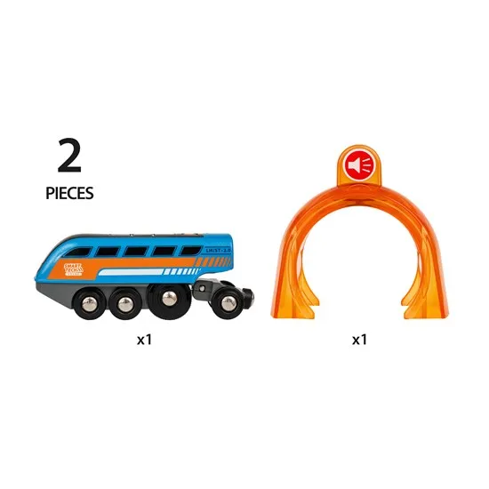 BRIO Smart Tech Record & Play Engine With Sound And Light Toy Train 3yrs 