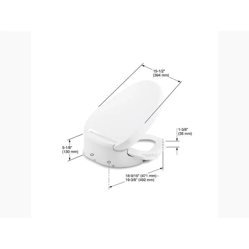 C3-155 Elongated Electronic Bidet Seat in Biscuit