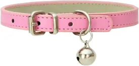 Cat Collar with Bells Cute for Boy Cats, Girl Cats Leather Cat Collars Accessories for Pet Collars Adjustable for Cat(Pink)