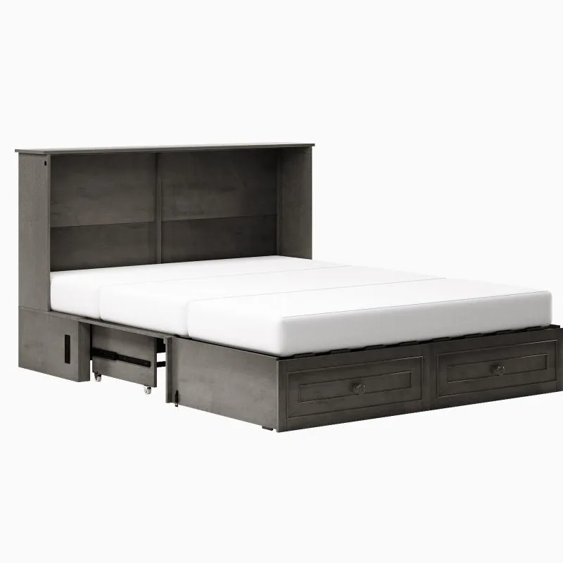 Cecer Multifunctional Murphy Bed Cabinet with USB Charging Station