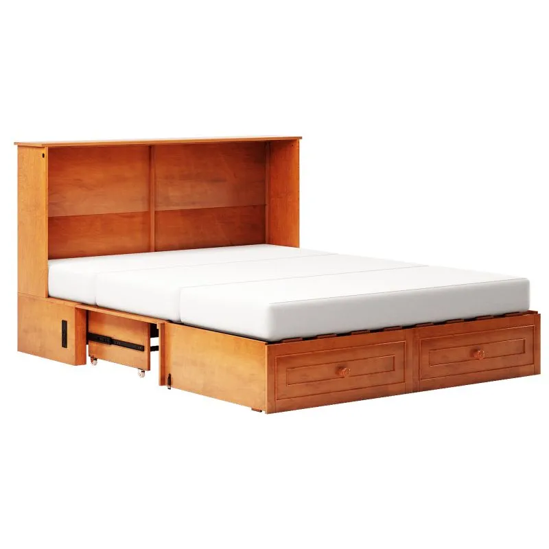 Cecer Multifunctional Murphy Bed Cabinet with USB Charging Station