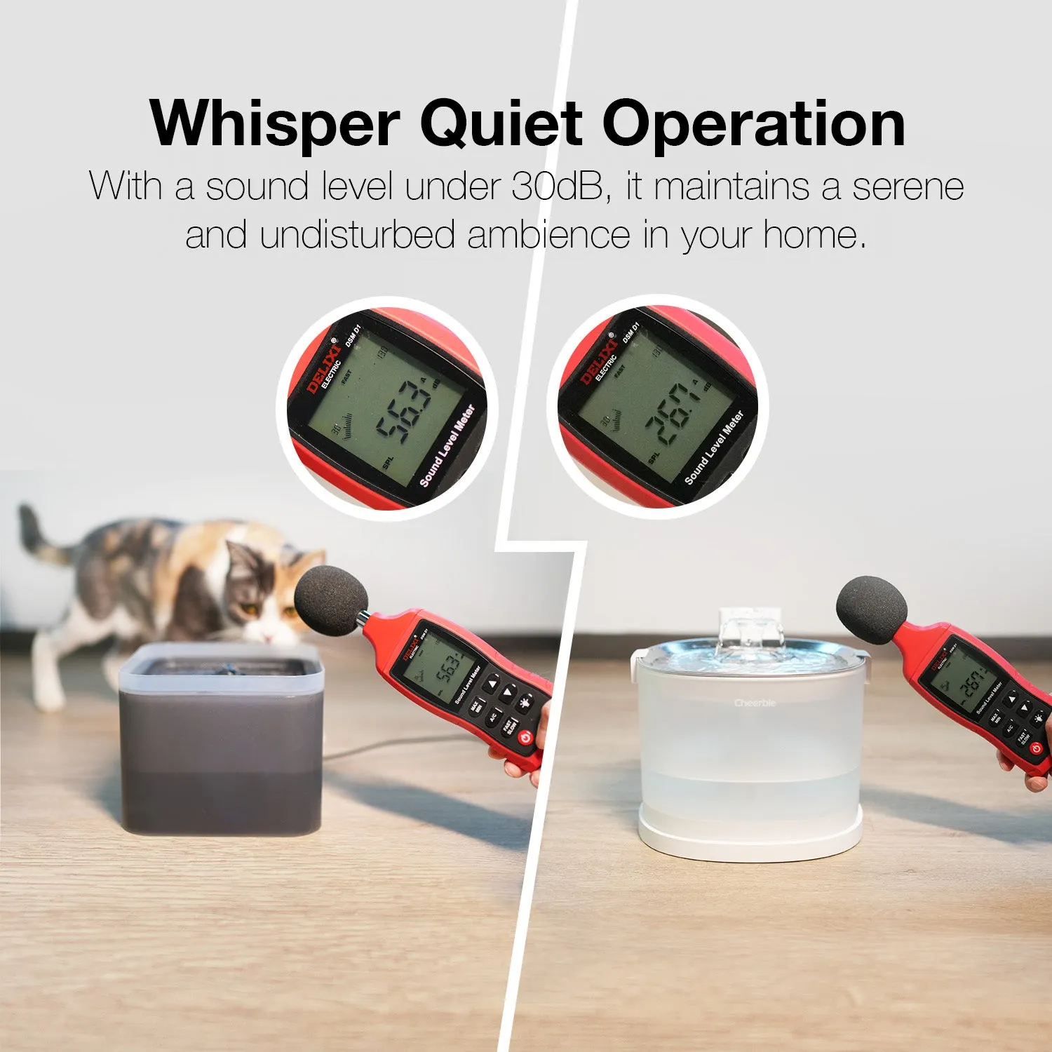 Cheerble E1  Smart Sensor Pet Fountain 2L