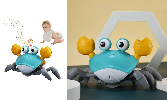Crawling Crab Toy With Music & Light Tummy Time