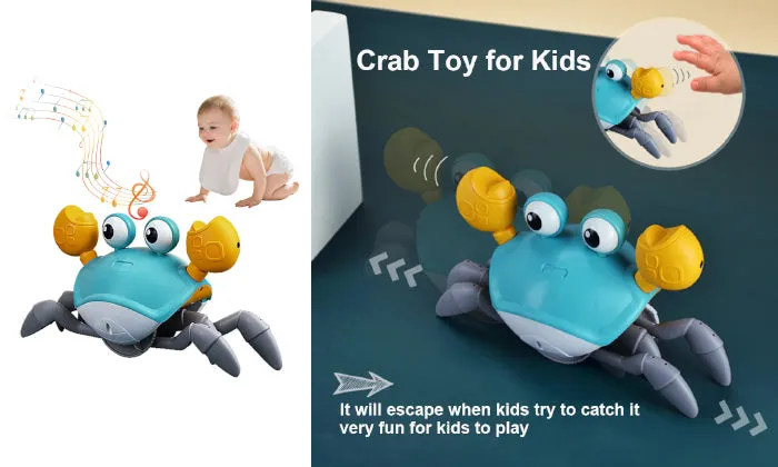 Crawling Crab Toy With Music & Light Tummy Time