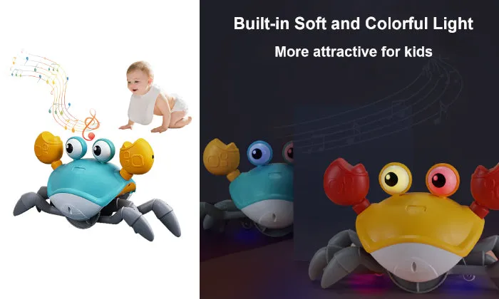 Crawling Crab Toy With Music & Light Tummy Time