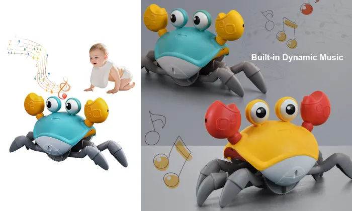 Crawling Crab Toy With Music & Light Tummy Time