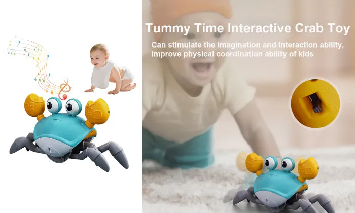 Crawling Crab Toy With Music & Light Tummy Time