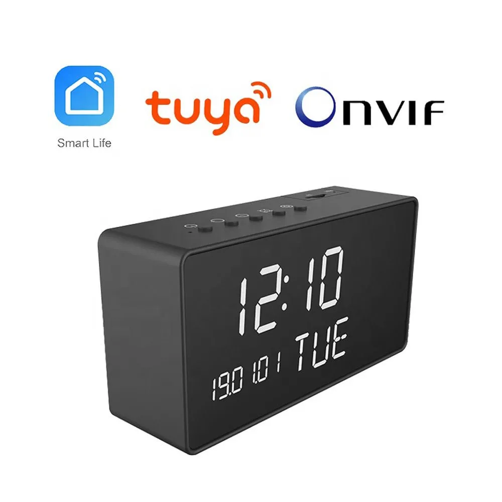 CRONY C1 Tuya App clock 1080P HD Wireless Camera APP Smart WIFI Wireless Motion Detection Hidden Alarm Clock Camera 1080P
