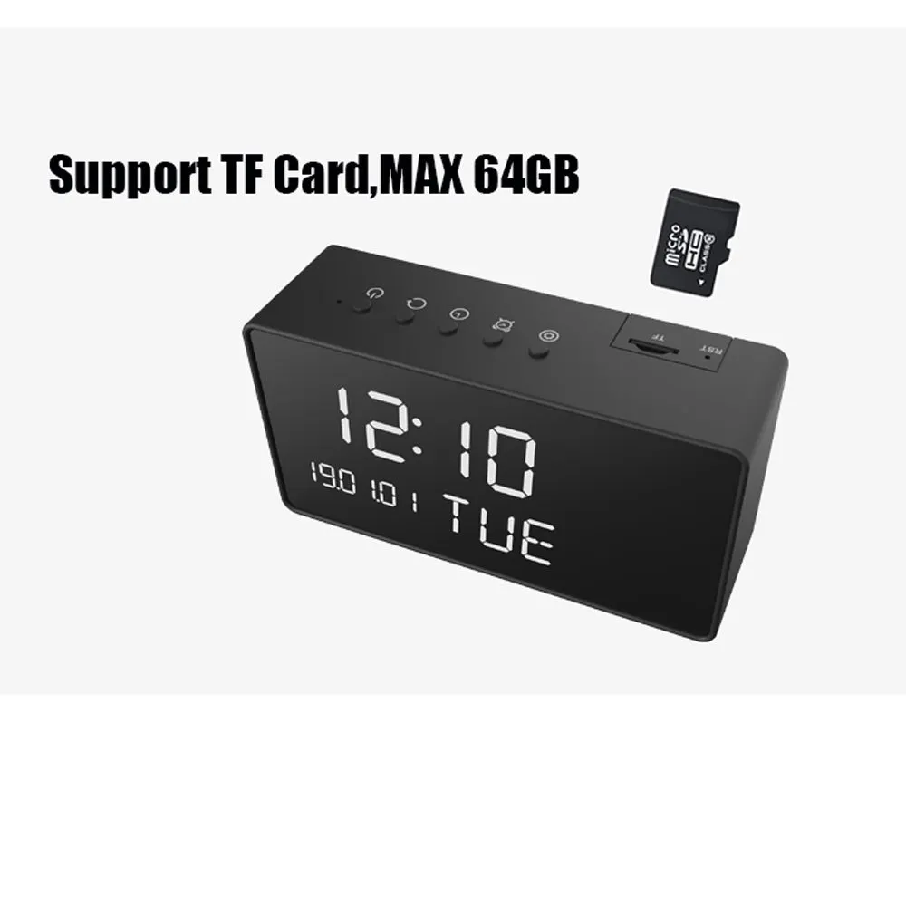 CRONY C1 Tuya App clock 1080P HD Wireless Camera APP Smart WIFI Wireless Motion Detection Hidden Alarm Clock Camera 1080P