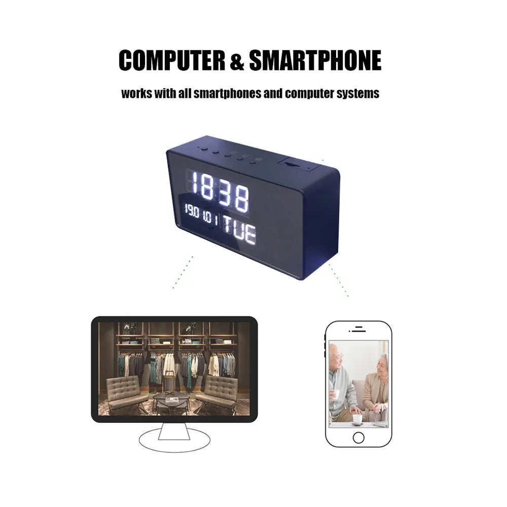 CRONY C1 Tuya App clock 1080P HD Wireless Camera APP Smart WIFI Wireless Motion Detection Hidden Alarm Clock Camera 1080P