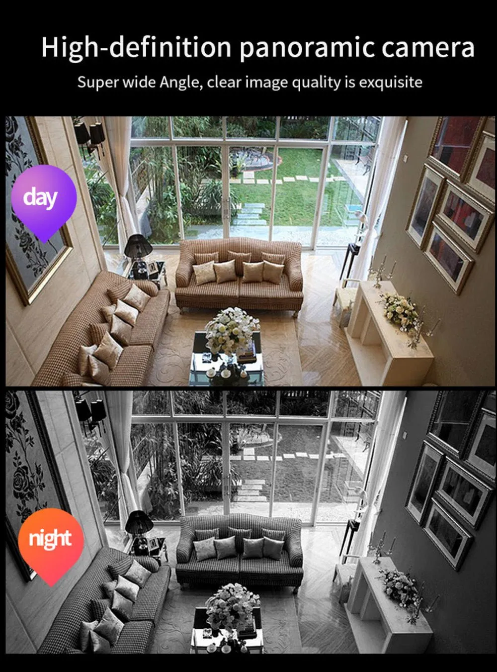 CRONY TC76 5G Wifi Dual-band light bulb HD IP Camera Wifi Bulb Camera 360 Panoramic Camera Surveillance Camera