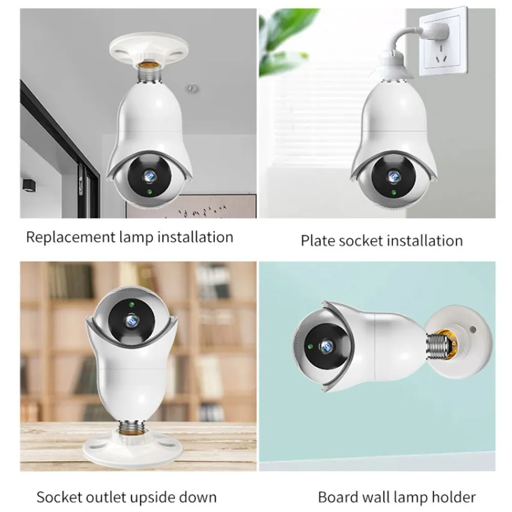 CRONY TC76 5G Wifi Dual-band light bulb HD IP Camera Wifi Bulb Camera 360 Panoramic Camera Surveillance Camera