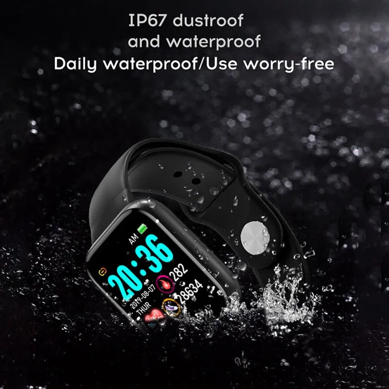 D20 Smart Watch Waterproof Bluetooth Blood Pressure Fitness Tracker Heart Rate Monitor Smartwatch For Apple IOS Android