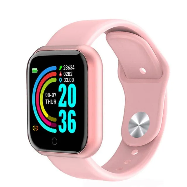 D20 Smart Watch Waterproof Bluetooth Blood Pressure Fitness Tracker Heart Rate Monitor Smartwatch For Apple IOS Android
