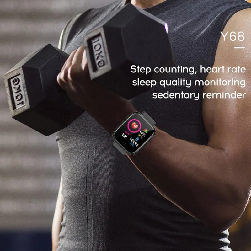 D20 Smart Watch Waterproof Bluetooth Blood Pressure Fitness Tracker Heart Rate Monitor Smartwatch For Apple IOS Android
