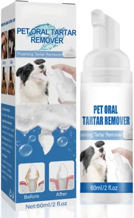 Dog Breath Freshener Foam, Eliminate Breath and Prevent Oral in Dogs and Cats, Teeth Cleaning Foam Spray, Plaques and Tartars Remover, Oral Hygiene for Pets, 2 Pack