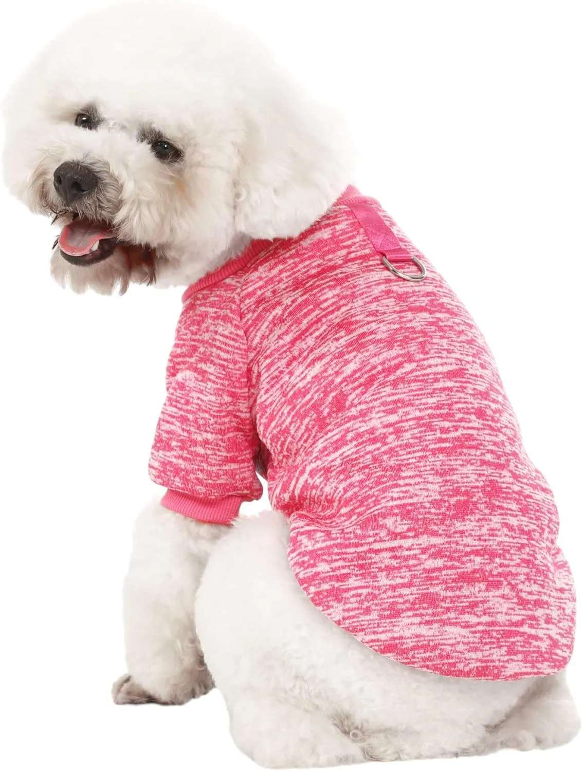 Dog Sweater, Dog Sweaters for Small Dogs, 2, 3 Pack Warm Soft Pet Clothes for Puppy, Medium Large Cat, Dogs Girl or Boy, Dog Shirt for Winter Christmas (Buckle Pink Purple HotPink, Small)