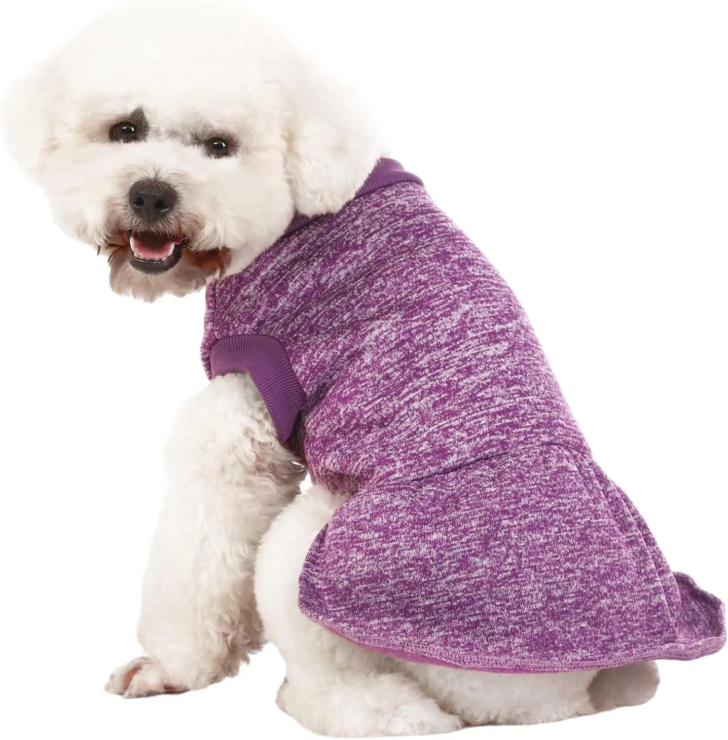 Dog Sweater, Dog Sweaters for Small Dogs, 2, 3 Pack Warm Soft Pet Clothes for Puppy, Medium Large Cat, Dogs Girl or Boy, Dog Shirt for Winter Christmas (Dress Pink Purple HotPink, XX-Small)