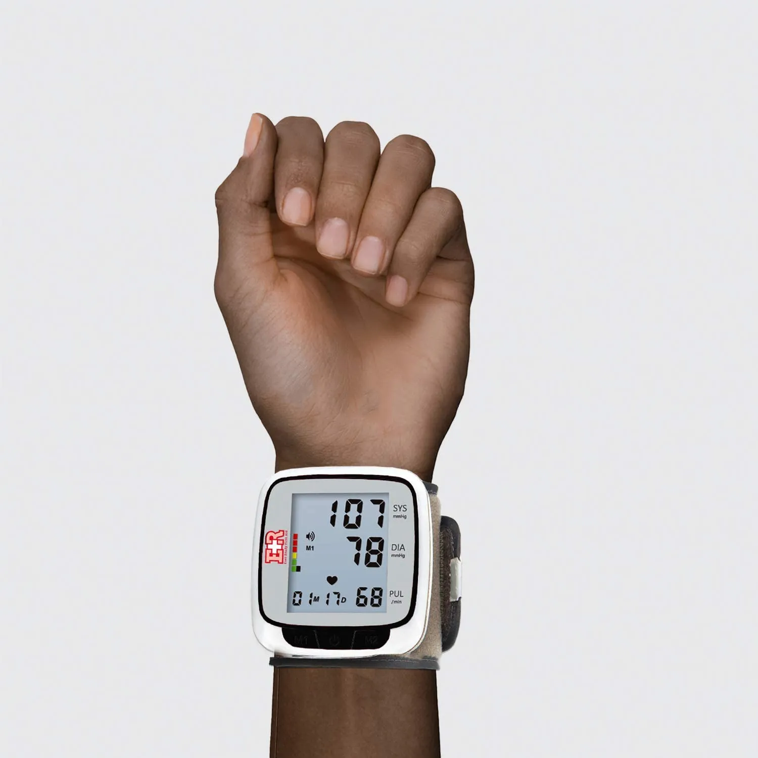 Ever Ready First Aid Fully Automatic Blood Pressure Wrist Cuff Wearable Monitor - Batteries Included