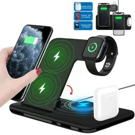 Fast Wireless iPhone Apple Watch 4 in 1 Foldable Charging Dock Station