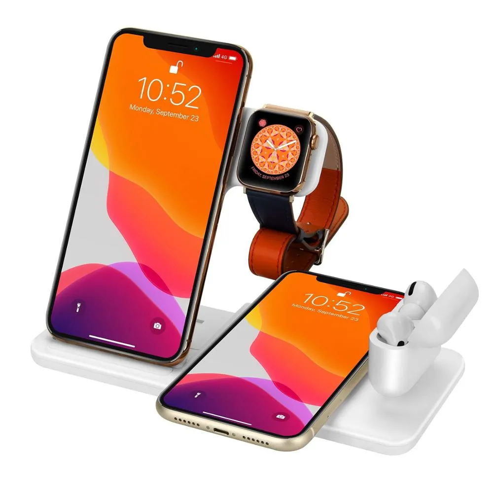 Fast Wireless iPhone Apple Watch 4 in 1 Foldable Charging Dock Station